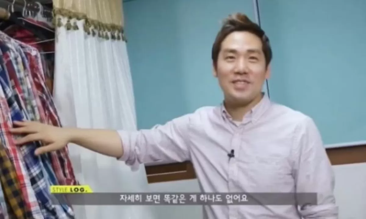 Chef sekaligus selebritas Korea, Sam Kim, baru-baru ini mencuri perhatian publik setelah video lawasnya dalam acara &ldquo;Style Log&rdquo; menunjukkan koleksi busananya. (tangkapan layar IG Panncafe)