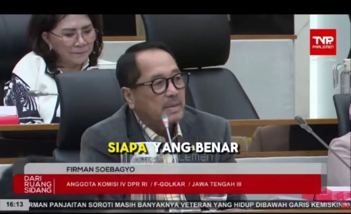 Anggota Komisi IV DPR RI Firman Soebagyo (tangkapan layar TV Parlemen)