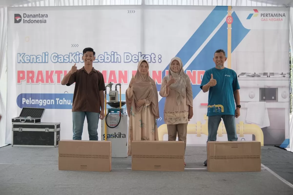 PGN Area Bojonegoro memberikan edukasi keselamatan penggunaan gas bumi kepada warga Perumahan Graha Indah Lamongan.