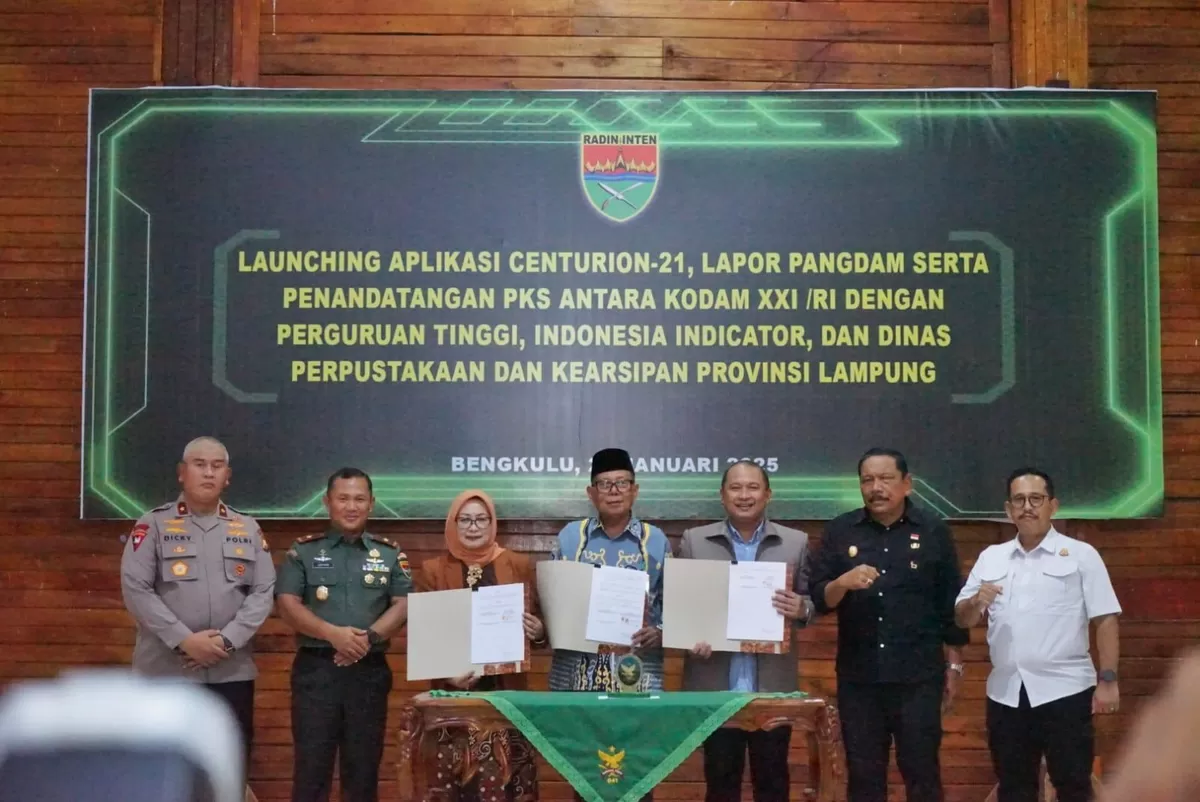 Korem 041 Gamas Bengkulu menjalin kerja sama dengan  sejumlah perguruan tinggi untuk mendukung sosialisasi dan pendampingan program kedaulatan pangan melalui sinergi KKN mahasiswa.(Foto/Ist)