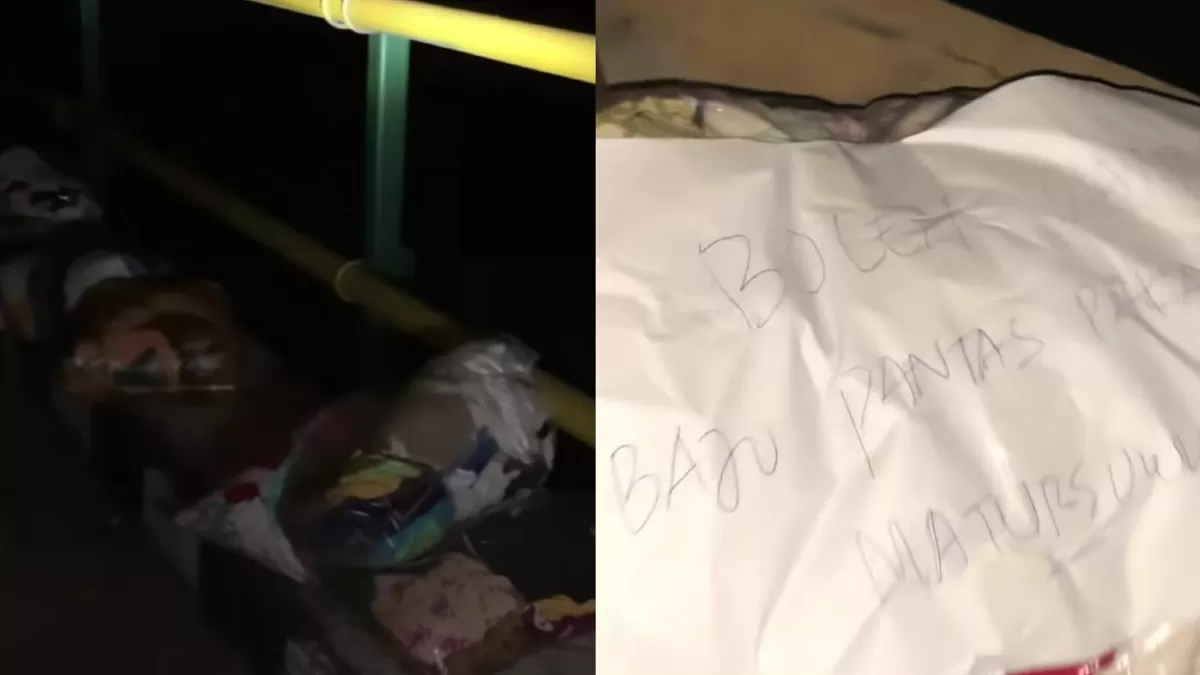 Warga buang pakaian layak pakai di jembatan di Gunungkidul, langsung menuai sorotan warganet. (Instagram/pantaujogjakarta)