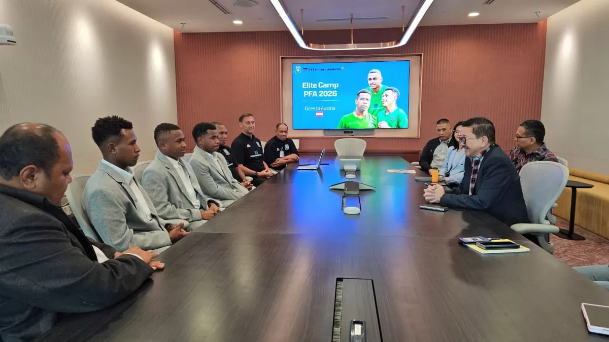 Pertemuan Manajemen PTFI bersama Official dan tim PFA di Kantor PTFI Jakarta 9 Februari 2026 (Corcom PTFI)