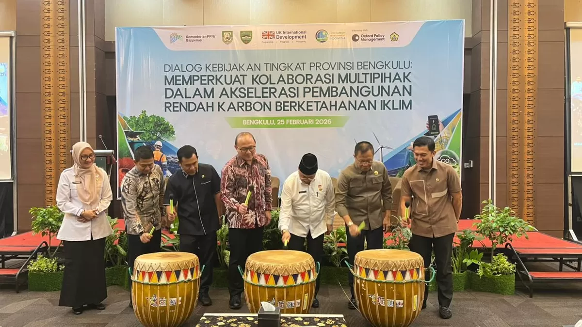 Pemprov Bengkulu dan Bappenas menggelar dialog untuk memperkuat kaloborasi multipihak untuk mempercepat pembangunan rendah karbon dan tangguh iklim.(Foto/Ist)