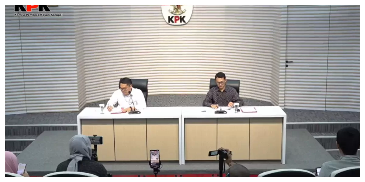 Konferensi Pers Kegiatan Tangkap Tangan Dugaan Tindak Pidana Korupsi di Lingkungan Kota Madiun dan Kabupaten Pati. (Foto tangkapan layar KPK.)