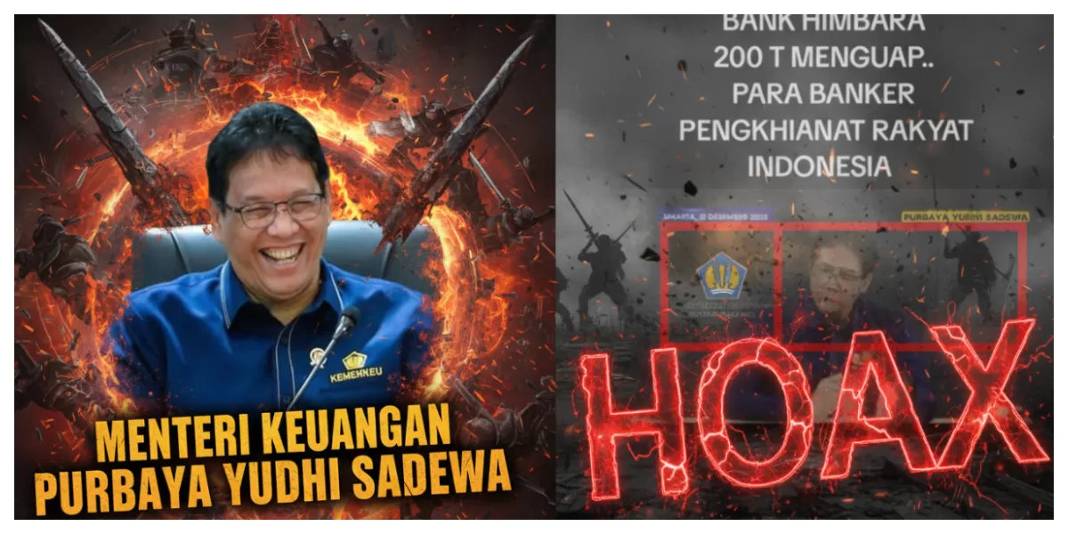 Kemenkeu pastikan kabar hoaks terkait kebijakan Rp200 triliun Menkeu Purbaya kepada Bank Himbara. (Instagram/menkeuri - ppid.kemenkeu) (Desain backround/ OnePic)