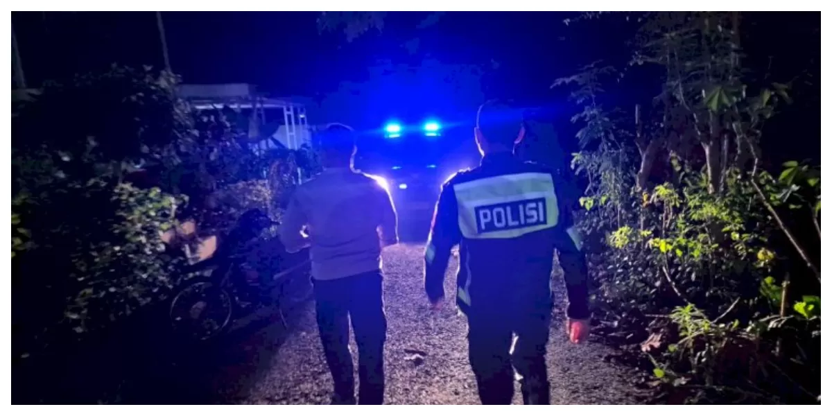 Petugas Polsek Maulafa mendatangi lokasi pesta syukuran pernikahan di Kelurahan Sikumana, Kota Kupang, setelah menerima laporan kebisingan dari warga sekitar pada dini hari. (Foto TBN Polresta Kupang Kota)