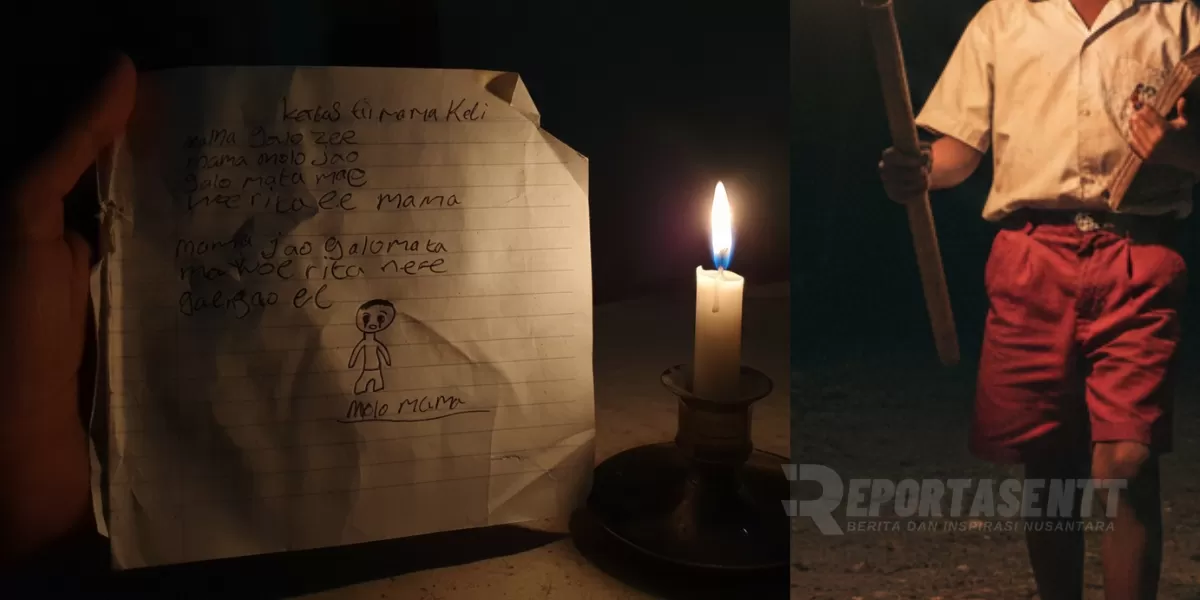 Foto surat peninggalan almahrum sebelum meninggal. (Foto anak SD Pegang obor malam hari/ ilustrasi)