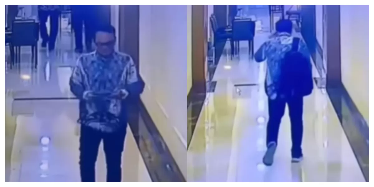Menyoroti dugaan aksi pencurian di Hotel Sudirman, Jakarta Pusat, saat ruang rapat ditinggal pergi para tamu pada jam makan siang. (Instagram.com/@trensterid)