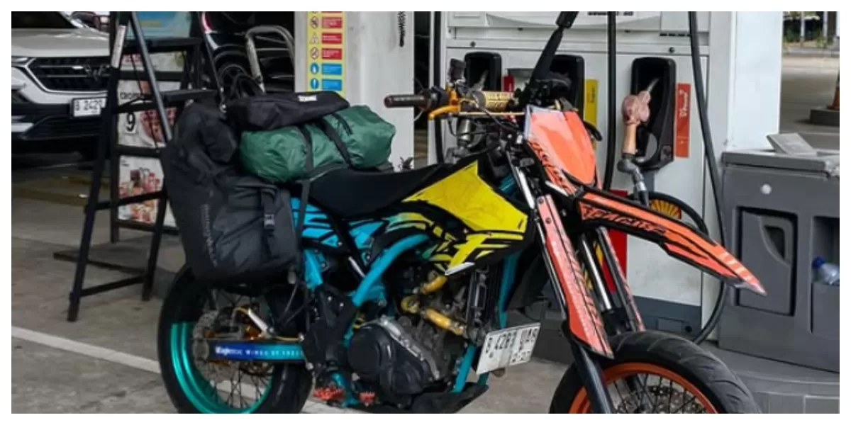 Sepeda motor milik Rio Aztin yang ditemukan di rumah kontrakan kosong setelah dilacak menggunakan GPS dan diamankan bersama pendampingan polisi.  (Foto instagram.)