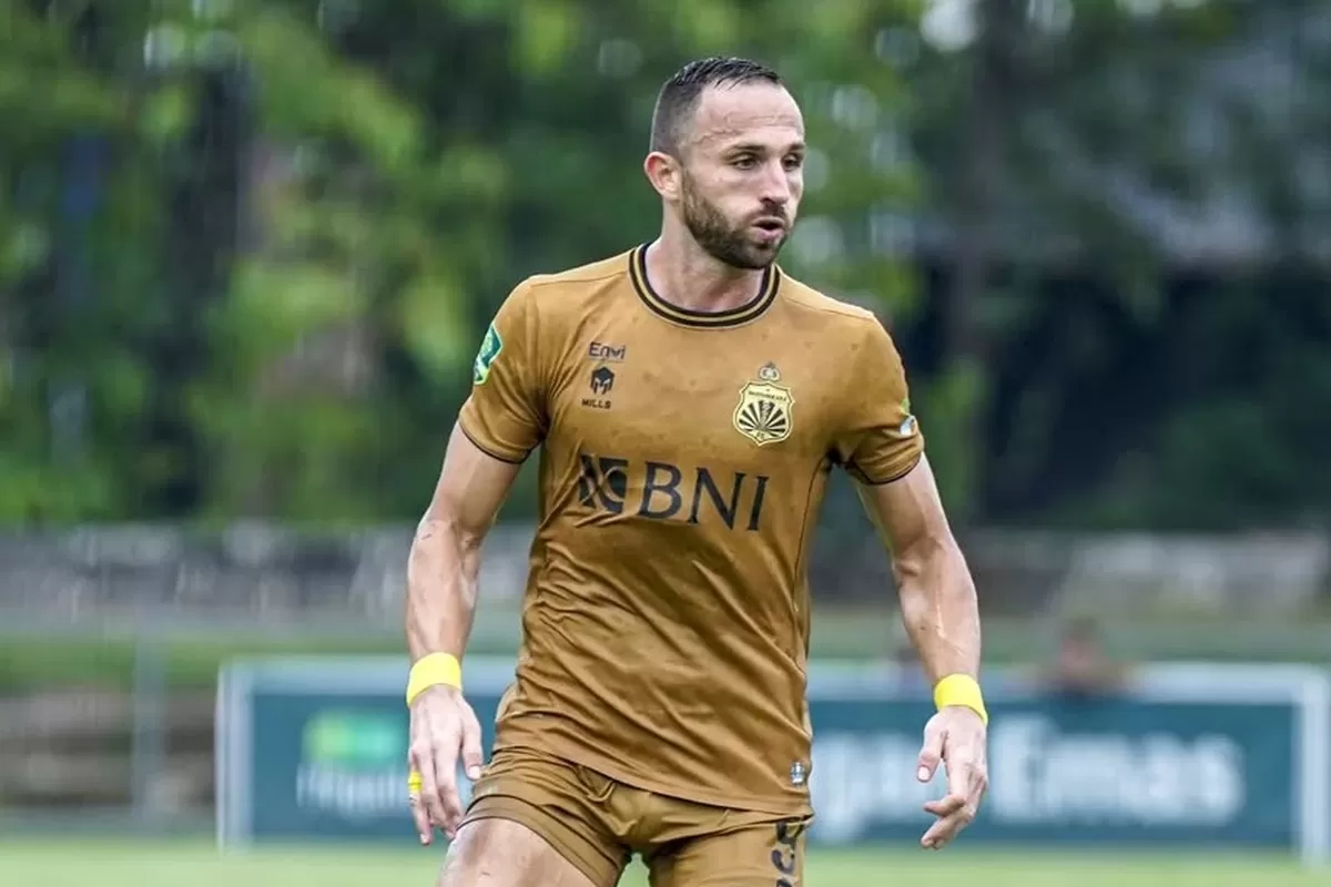 Penyerang Bhayangkara Presisi Lampung FC, Ilija Spasojevic. (I.League)