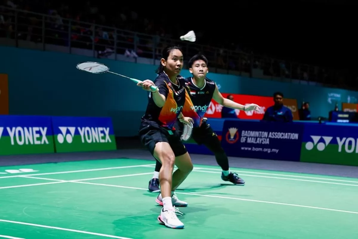 Ganda campuran muda Indonesia, Marwan Faza/Aisyah Salsabila Putri Pranata harus pulang lebih awal dari Malaysia Open 2026, setelah kandas di babak pertama, 7 Januari 2026. (PBSI)