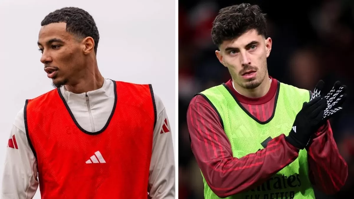 Hugo Ekitike dan Kai Havertz (kanan)