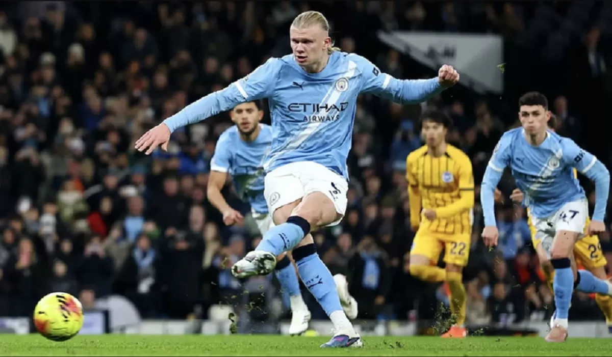Erling Halaand mencetak gol ke-150 dari titik penalti melawan Brighton, Kamis 8 Januari 2026 dini hari WIB.