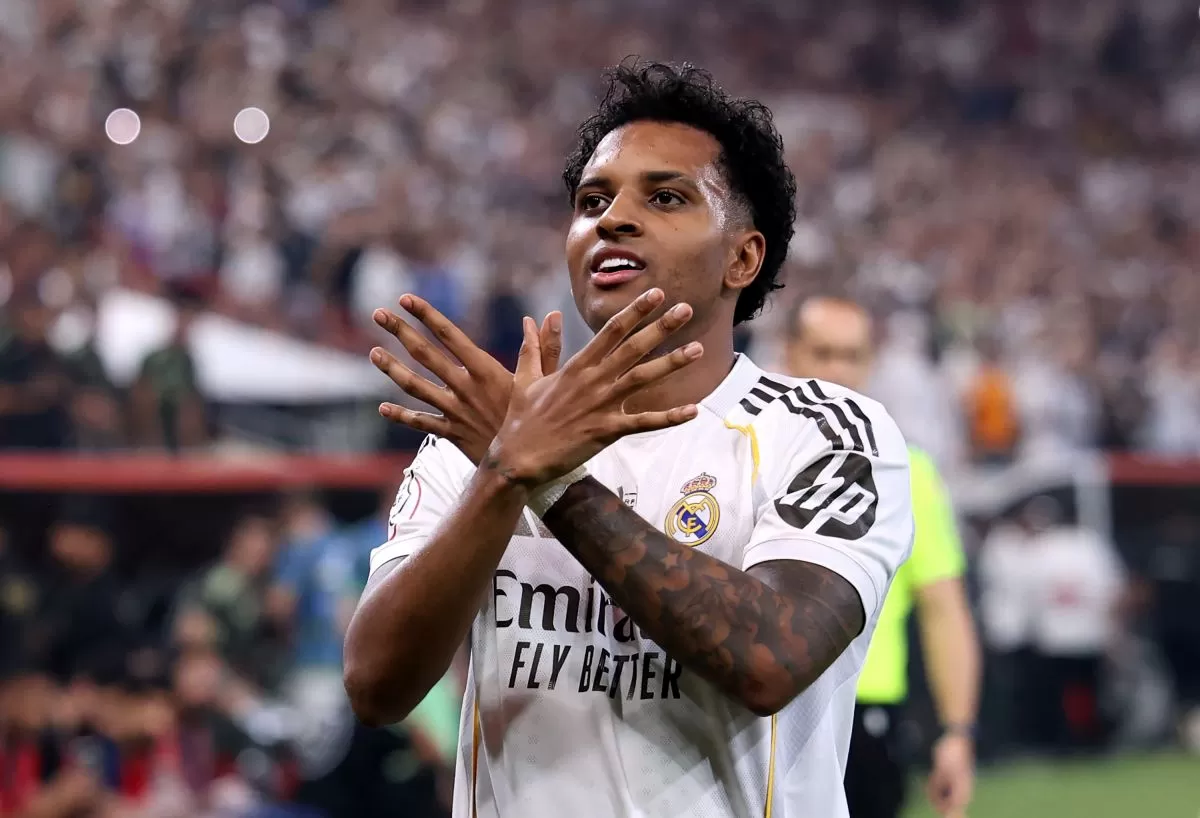 Rodrygo Goes merobek gawang Atletico Madrid.