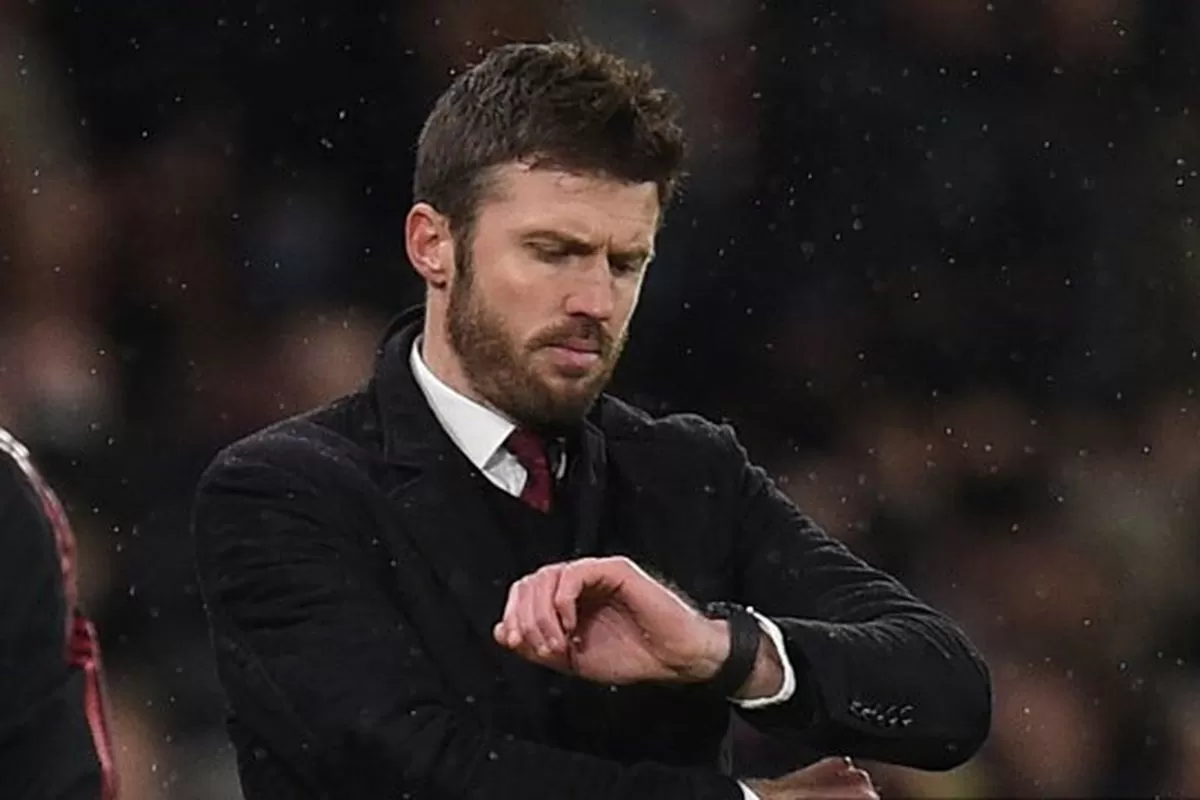 Manchester United dilaporkan segera menunjuk Michael Carrick sebagai manajer interim. (AFP)