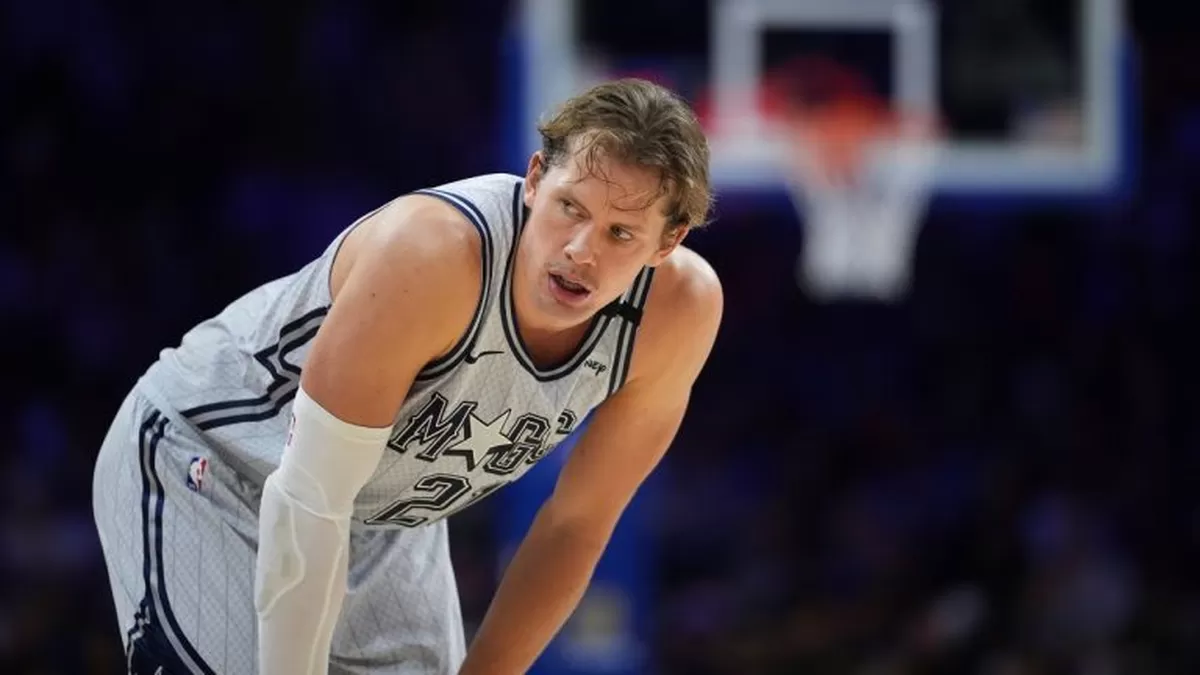 Pemain Orlando Magic Moritz Wagner kembali bermain setelah absen hampir satu tahun karena cedera.  (AP Photo/Matt Slocum)