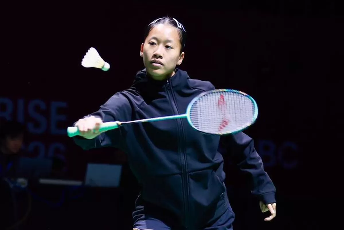 Wakil Indonesia di tunggal putri, Putri Kusuma Wardani melakukan adaptasi lapangan dan atmosfer di venue baru India Open 2026, Senin, 12 Januari 2026. (PBSI)