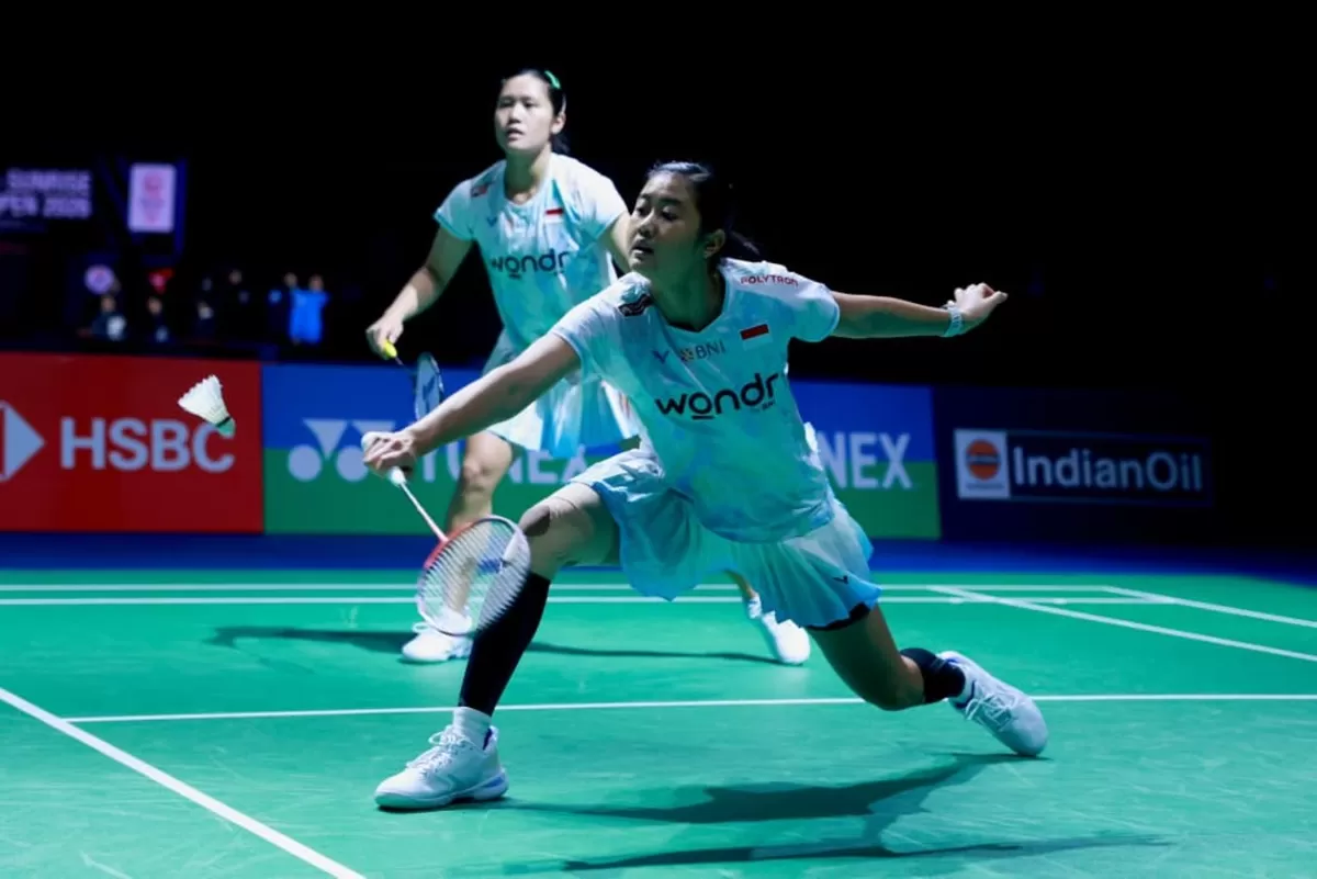 Pasangan ganda putri Indonesia, Lanny Tria Mayasari/Amallia Cahaya Pratiwi, harus mengakhiri perjalanan mereka sebagai partner di babak pertama India Open 2026. (PBSI)
