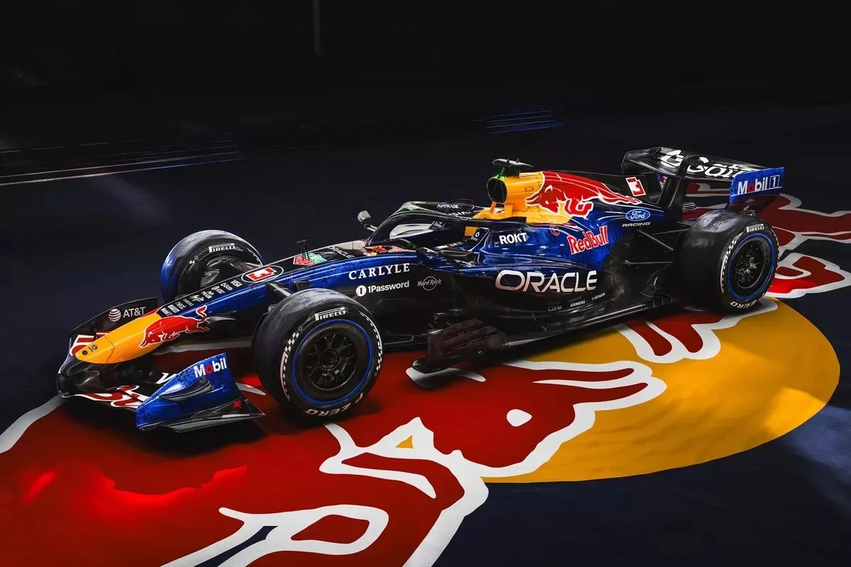 Penampakan baru mobil F1 Red Bull Racing untuk musim balap 2026 di Detroit (Red Bull Content Pool)