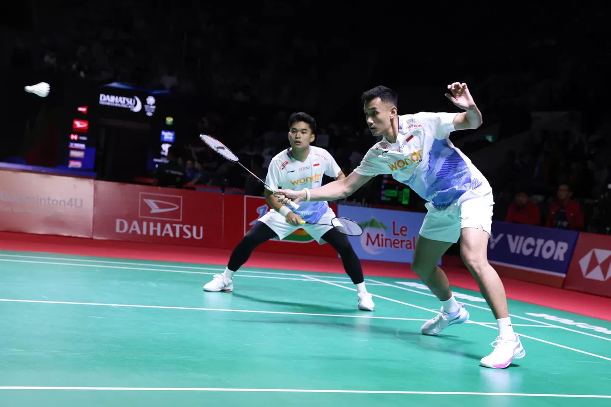 Ganda Indonesia, Leo Rolly Carnando/Bagas Maulana mengawali Indonesia Masters 2026 dengan hasil positif. Mereka akan bertemu sesama Indonesia untuk amankan perempat final. (PBSI)