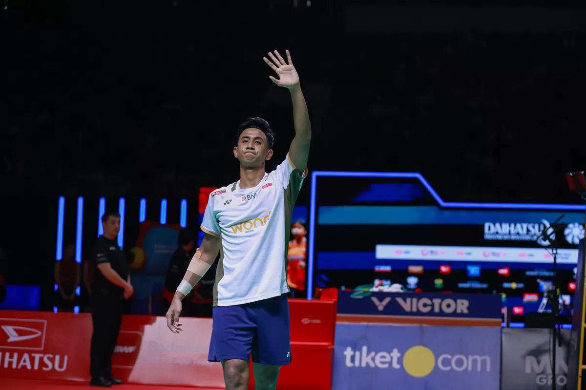 Tunggal Putra Indonesia, Alwi Farhan saat tampil di final Indonesia Master 2026. Alwi melangkah ke turnamen selanjutnya, Thailand Masters 2026, dengan kepercayaan diri tinggi. (PBSI)