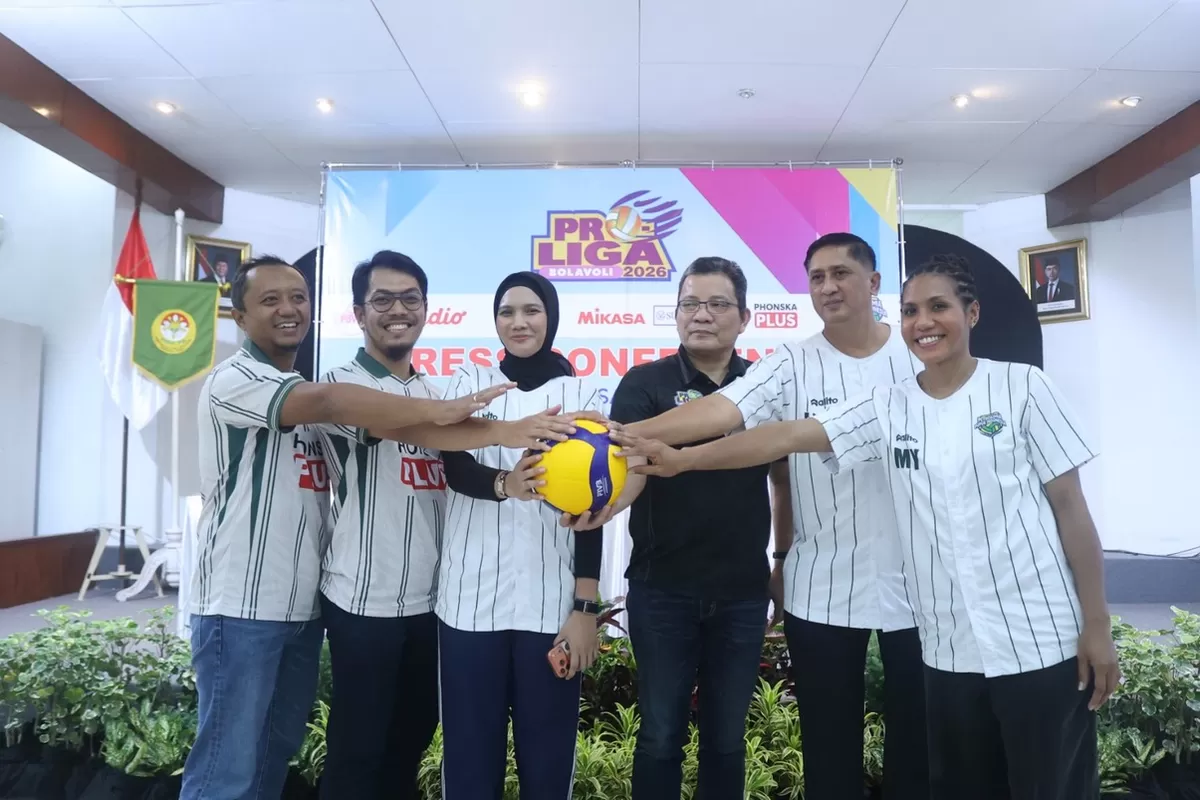 Gresik Phonska Plus Pupuk Indonesia membidik hasil maksimal saat tampil di hadapan pendukung sendiri pada lanjutan Proliga 2026, 29 Januari-1 Februari mendatang.  (PBVSI)