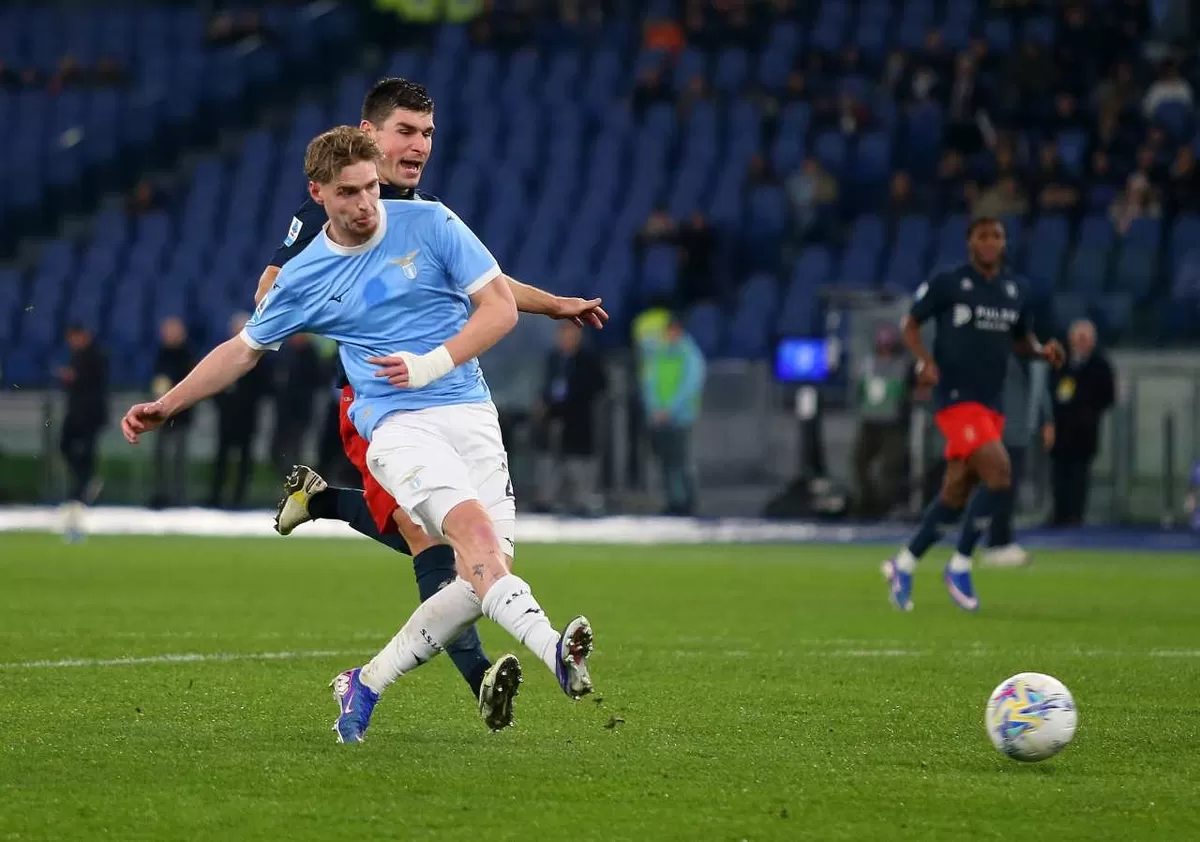 Kenneth Taylor cetak gol kedua bagi Lazio (Lega Serie A/Paolo Bruno/Getty Images)