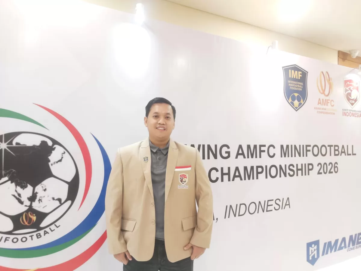 Ketua Panitia Pelaksana Asian Minifootball Championship 2026, Agung Kurniawan. (Muhammad Ridwan)