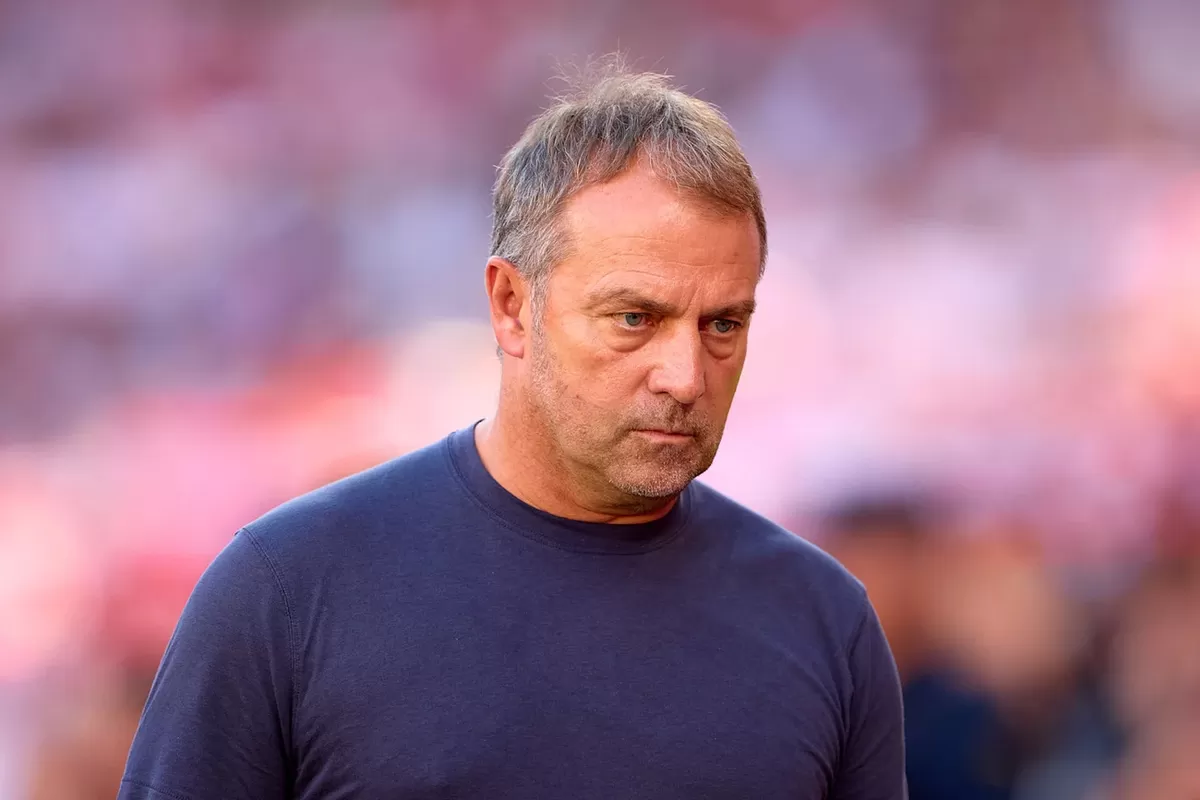 Hansi Flick tidak terkesan dengan beberapa pemain kunci penting yang absen jelang laga berikut melawan Atletico Madrid, kamis malam, 12 Februari 2026.  (Fran Santiago)