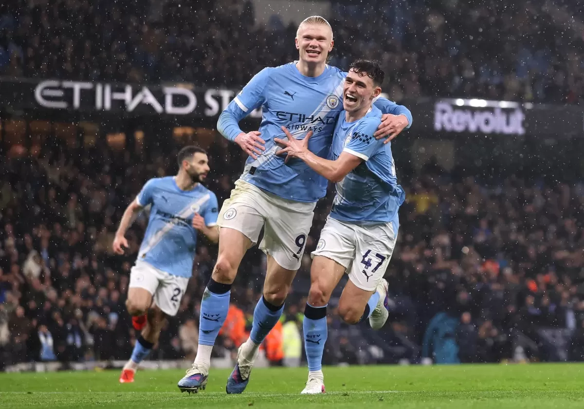 Erling Haaland mengakhiri paceklik gol bersama Manchester City.