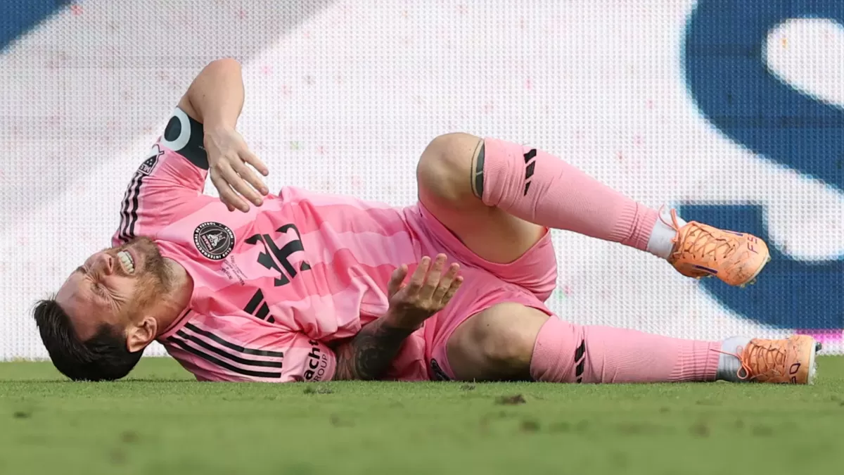 Kapten Inter Miami CF, Lionel Messi kembali mengalami masalah otot saat laga uji coba pramusim melawan Barcelona SC, beberapa waktu lalu. (Elsa)