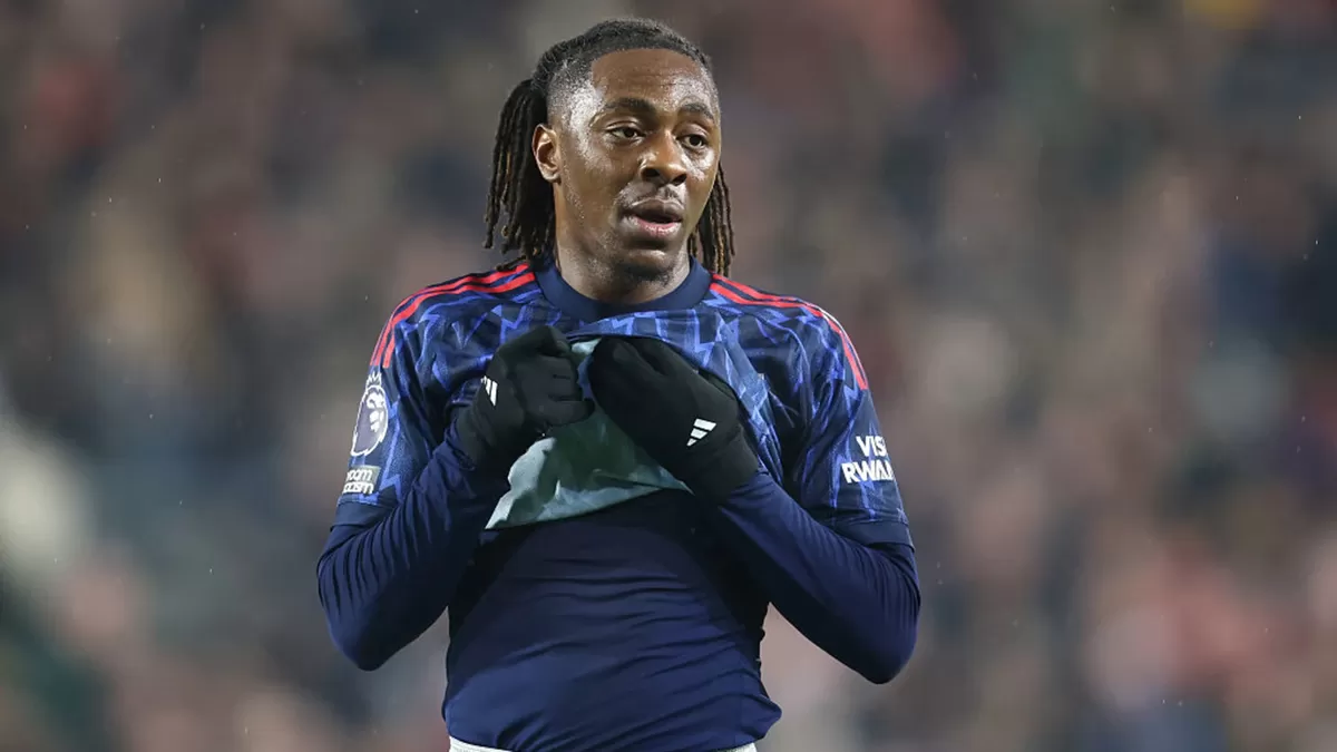 Eberechi Eze diganti pada babak pertama pada Kamis malam, 12 Februari 2026, saat melawan Brentford di Gtech Community Stadium. (Rob Newell)