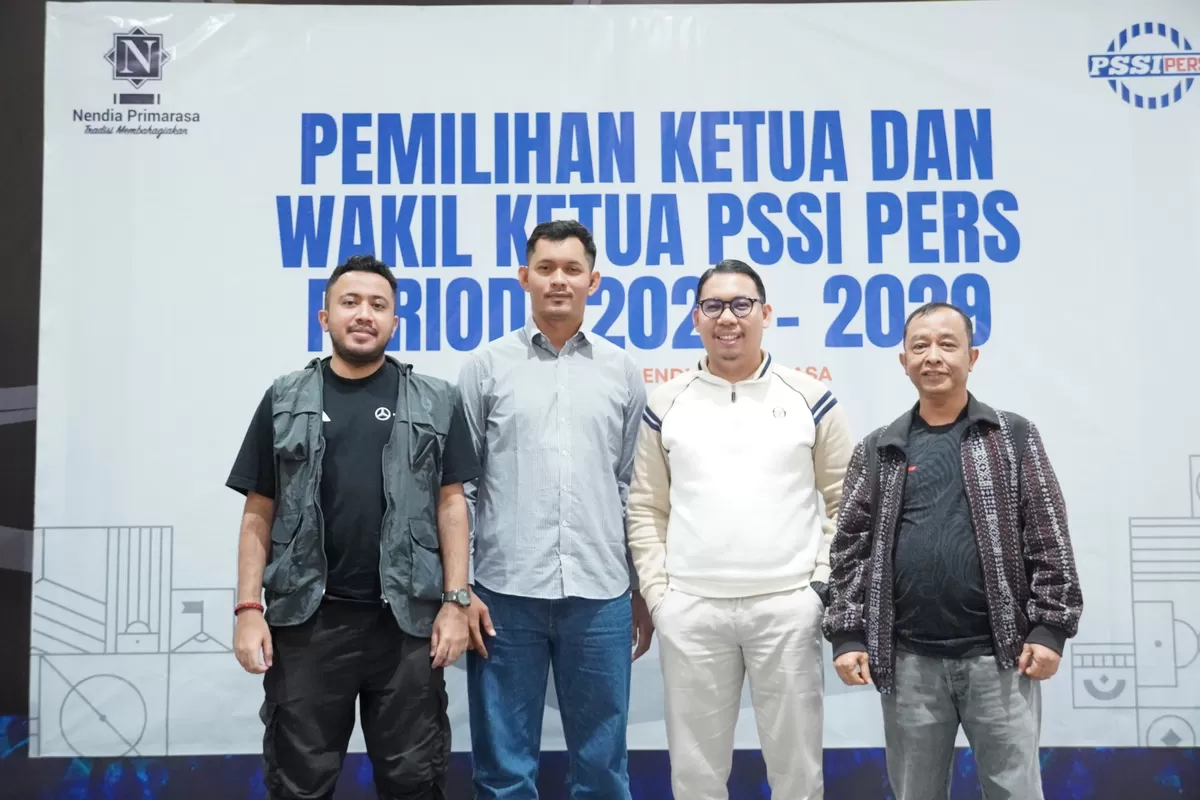Pasangan RoDi terpilih menjadi ketua dan wakil ketua PSSI Pers periode 2026/2029. (PSSI Pers)