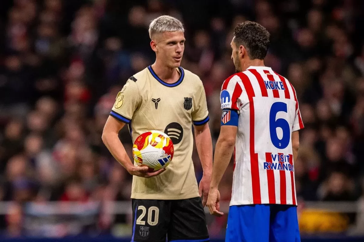 Ketegangan Dani Olmo (Barca) dan Koke (Atletico) di laga Copa del Rey  (Marc Graupera - FC Barcelona)