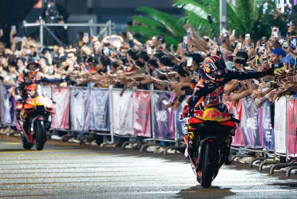 Maverick Vinales (12) saat peluncuran balap MotoGP 2026 di Kuala Lumpur, Malaysia (@maverick12official)
