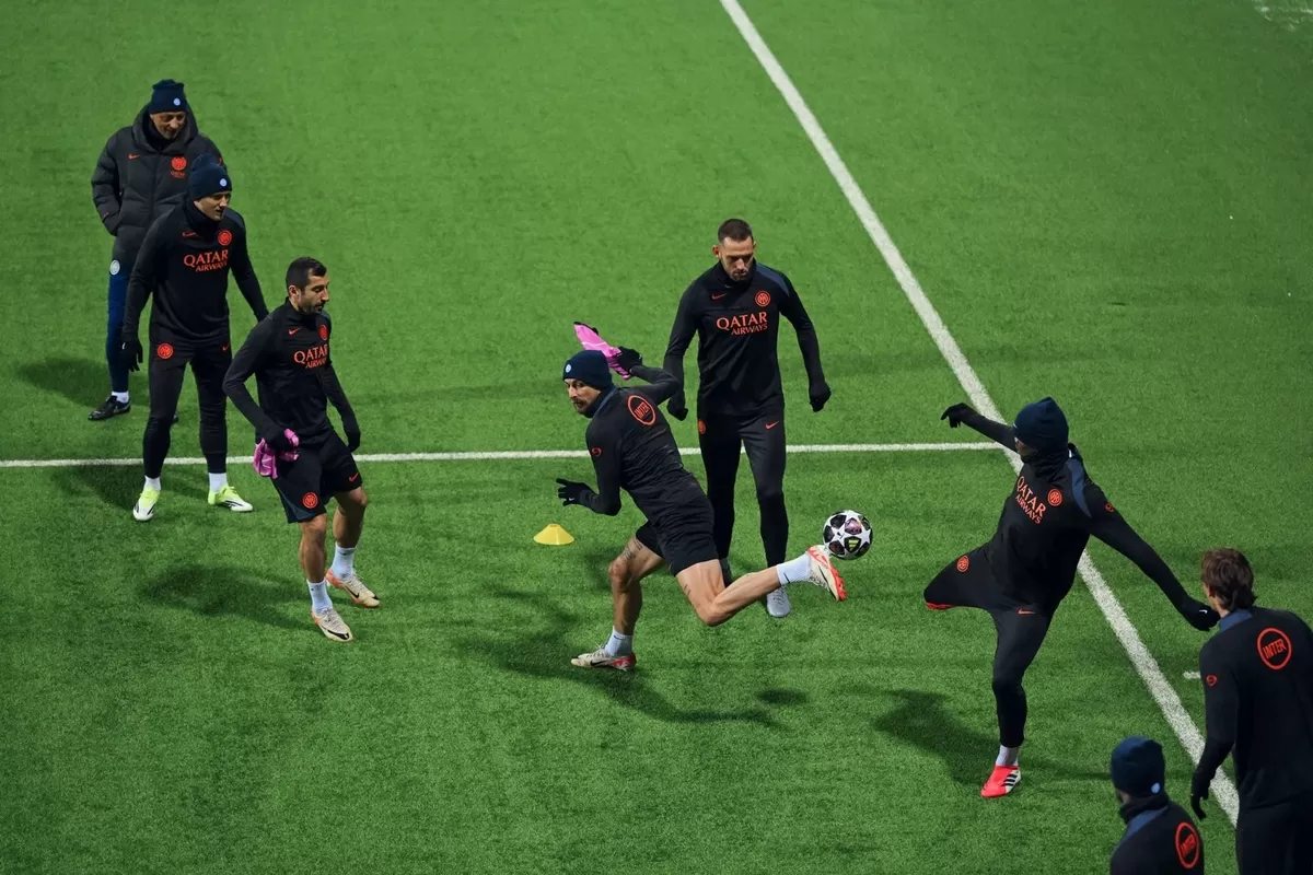 Skuat Inter Milan latihan ringan menjelang duel dengan Bodo/Glimt di Norwegia (Inter Milan)