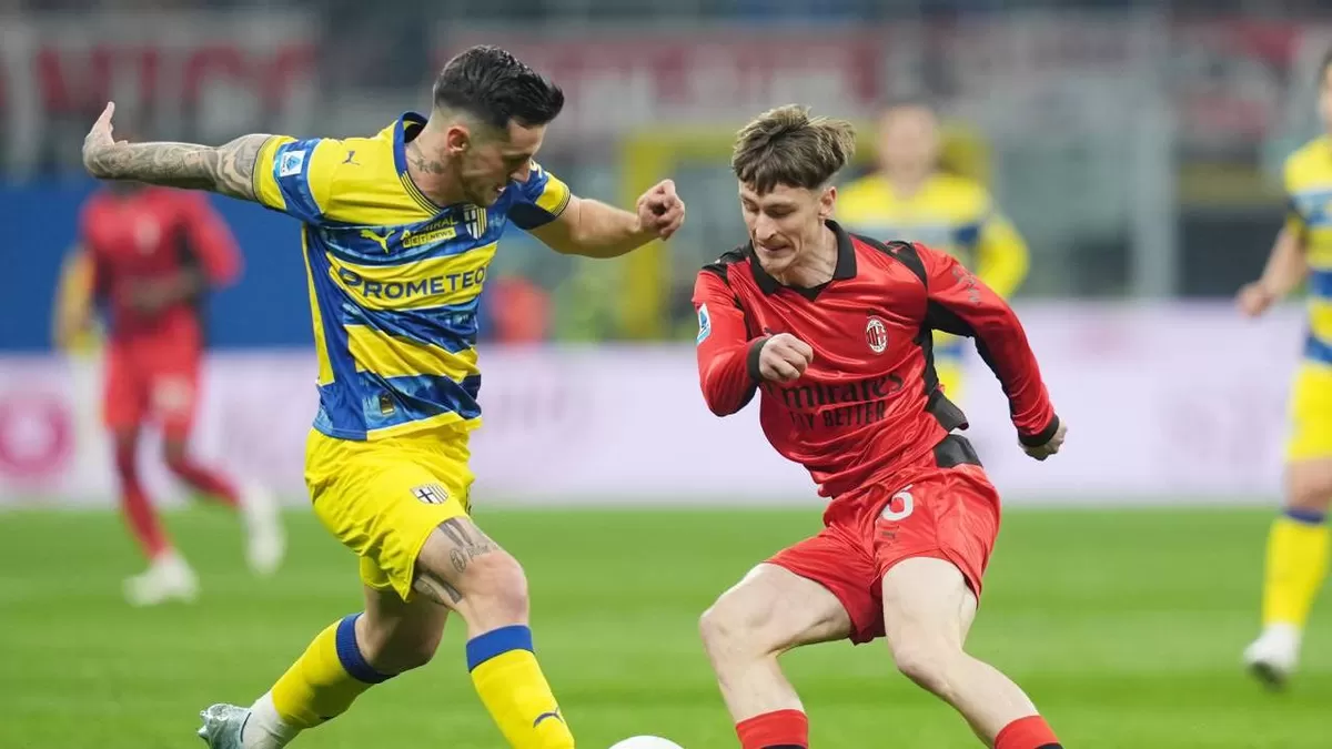 Pertandingan AC Milan vs Parma. (AP)