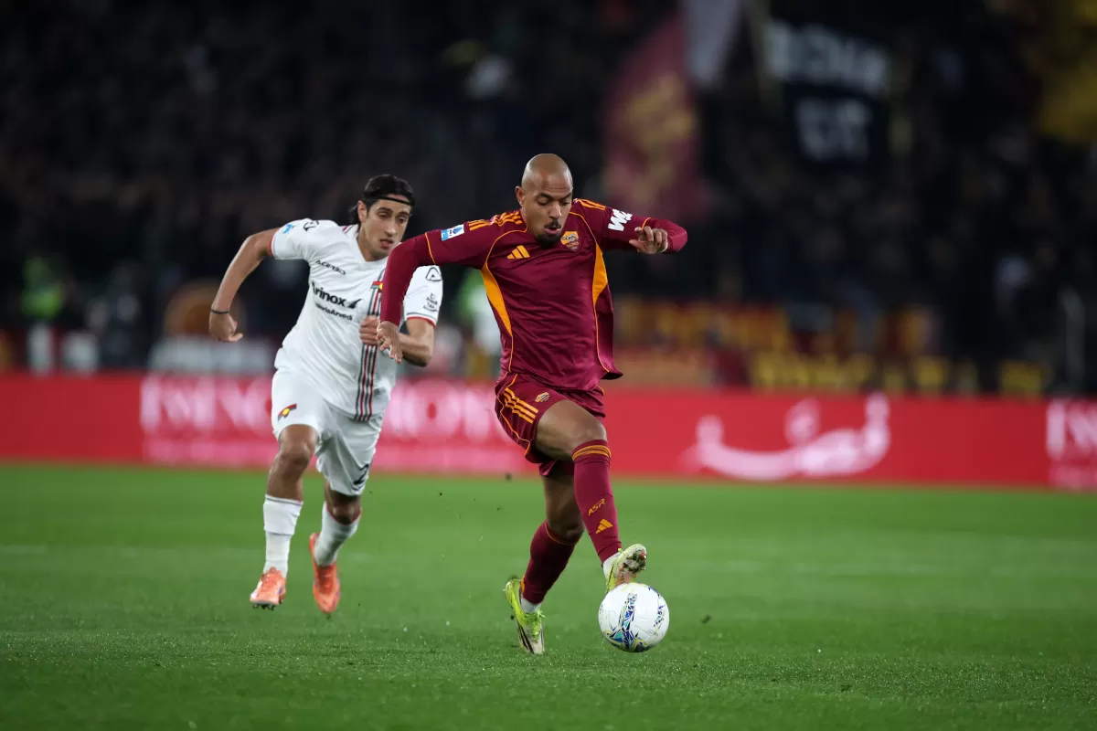 Donyell Malen dari AS Roma beraksi selama pertandingan Serie A antara AS Roma dan US Cremonese di Stadio Olimpico pada 22 Februari 2026.