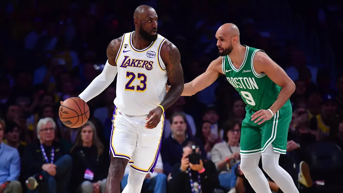 Lakers dihancurkan oleh Celtics dalam pertandingan yang menentukan musim pada Minggu malam, 22 Februari waktu setempat.  (Gary A. Vasquez)