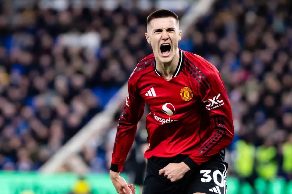 Benjamin Sesko cetak gol semata wayang Manchester United ke gawang Everton di pekan ke-27 Liga Primer 2025/26 (@manutd)