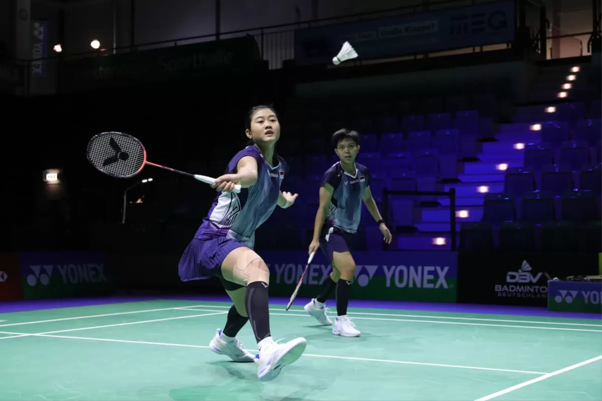 Pasangan ganda putri Indonesia, Amallia Cahaya Pratiwi/Siti Fadia Silva Ramadhanti, mengawali langkah dengan meyakinkan di YONEX German Open, Rabu, 25 Februari 2026. (PBSI)