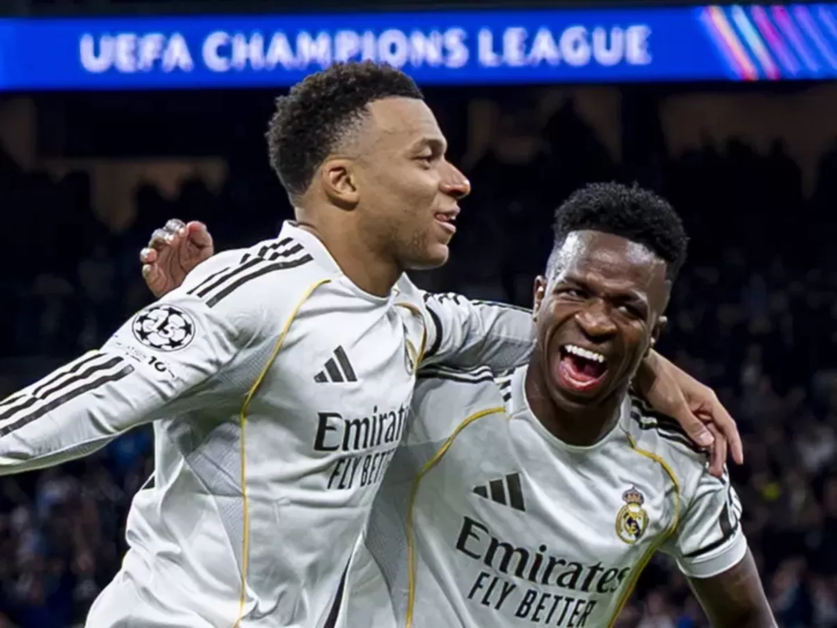 Vinicius Junior mencetak gol semata wayang Real Madrid pada leg pertama di markas Benfica, pekan lalu.