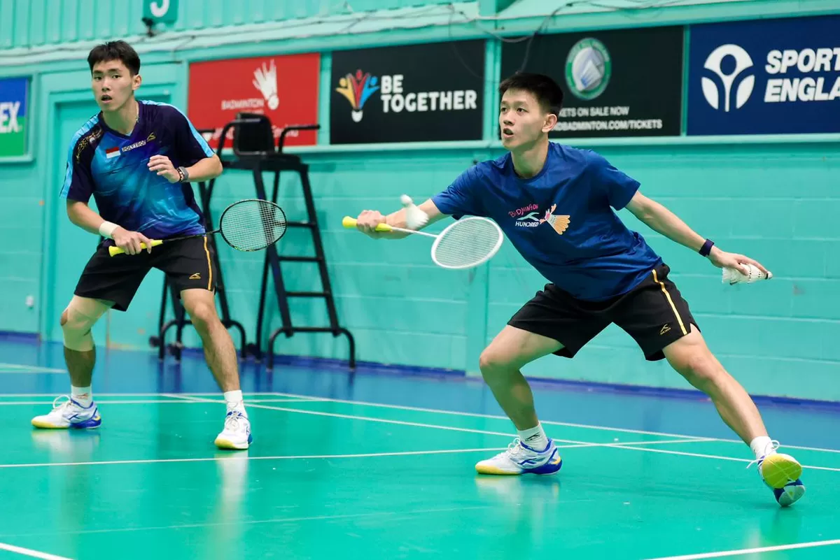 Pebulutangkis Indonesia melakukan latihan bersama di National Badminton Centre, Milton Keynes, Inggris untuk aklimatisasi menuju turnamen All England 2026 di Birmingham pekan depan. (PBSI)