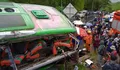 13 Penumpang Termasuk Sopir Tewas Akibat Kecelakaan Maut Bus Pariwisata di Bukit Bego Imogiri Bantul