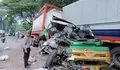 Kecelakaan Libatkan Tiga Truk di Jalur Alas Roban, Satu Orang Luka Berat