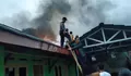 Sebanyak 6 Kontrakan Hangus Terbakar, Polsek Ciawi Polres Bogor Polda Jabar Lalukan Pemadaman di Lokasi Kejadi