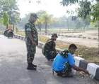 Puluhan Prajurit Jajaran Korem 031/Wira Bima Gelar Karya Bakti