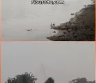 Sungai Siak Surut, Kabut Asap Masih Selimuti Pekanbaru