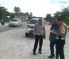 Kasatlantas Polres Kampar Survey Lokasi Pengerjaan Jalan