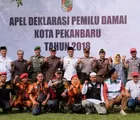 Wakapolresta Pekanbaru Hadiri Apel Deklarasi Pemilu Damai